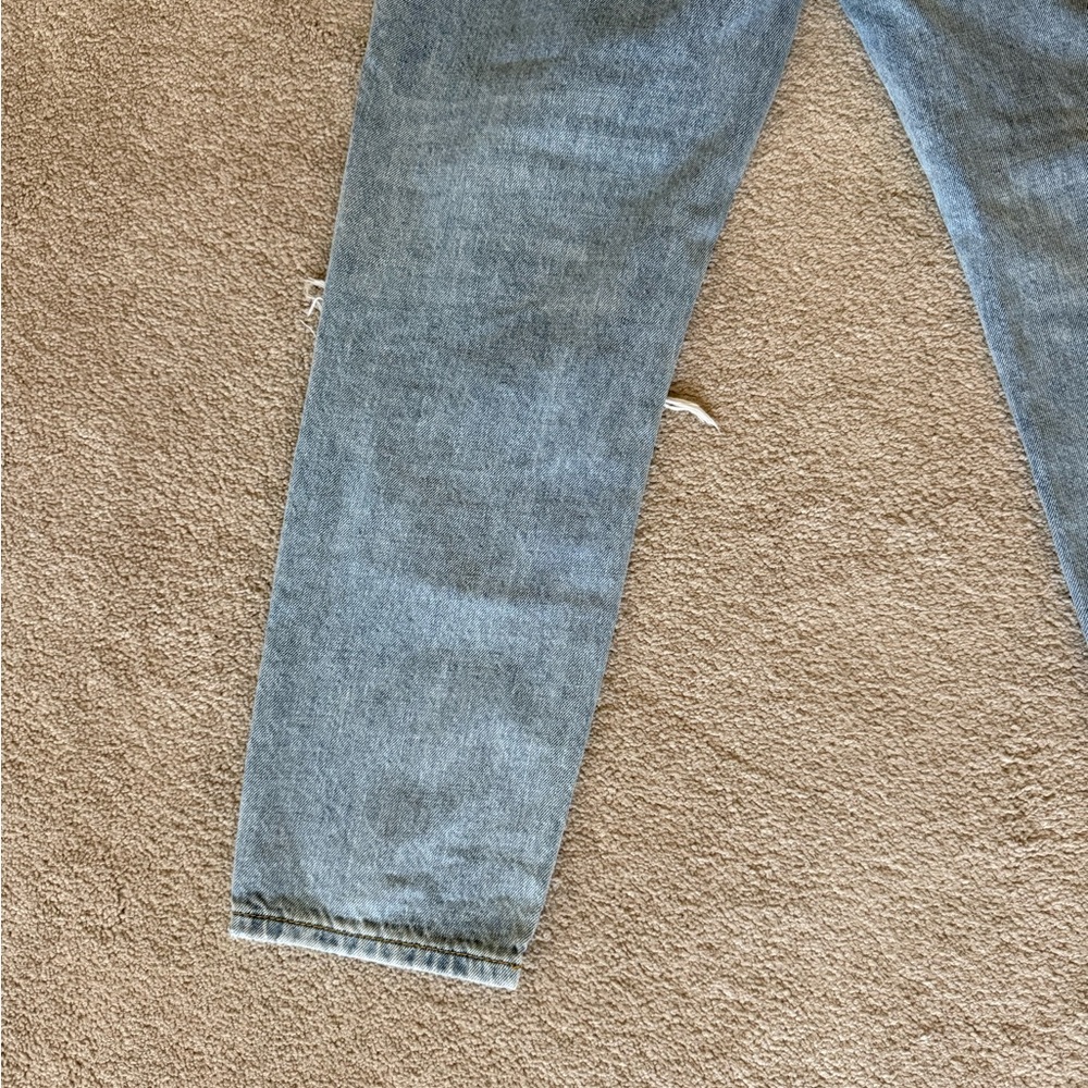 High Rise Distressed Blue Jeans - Picture 12 of 12